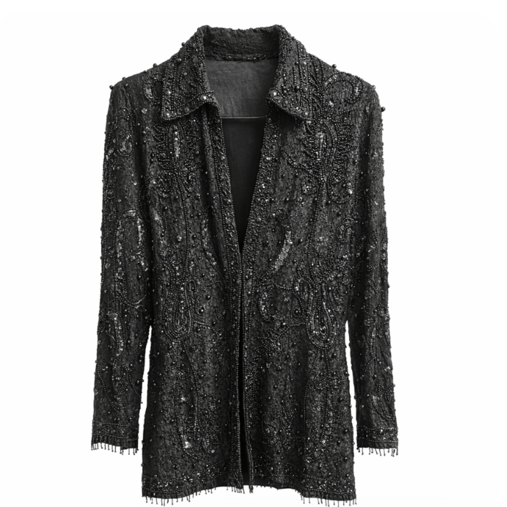 Theo Miles | Luxury Vintage Beaded Artisan Embroidery Jacket - Picture 6 of 12